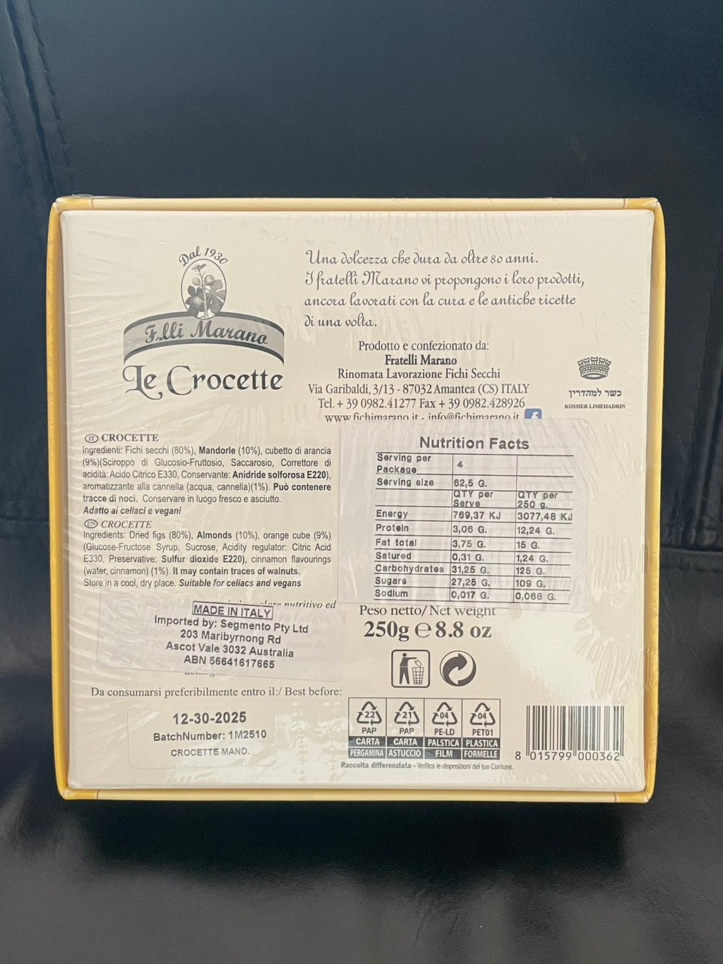F.lli Marano Le Crocette - Dried Figs Stuffed with Almonds