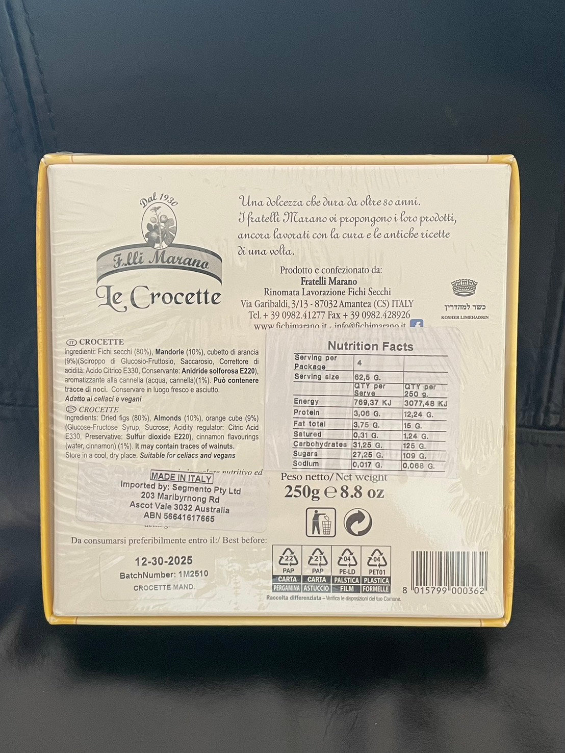 F.lli Marano Le Crocette - Dried Figs Stuffed with Almonds