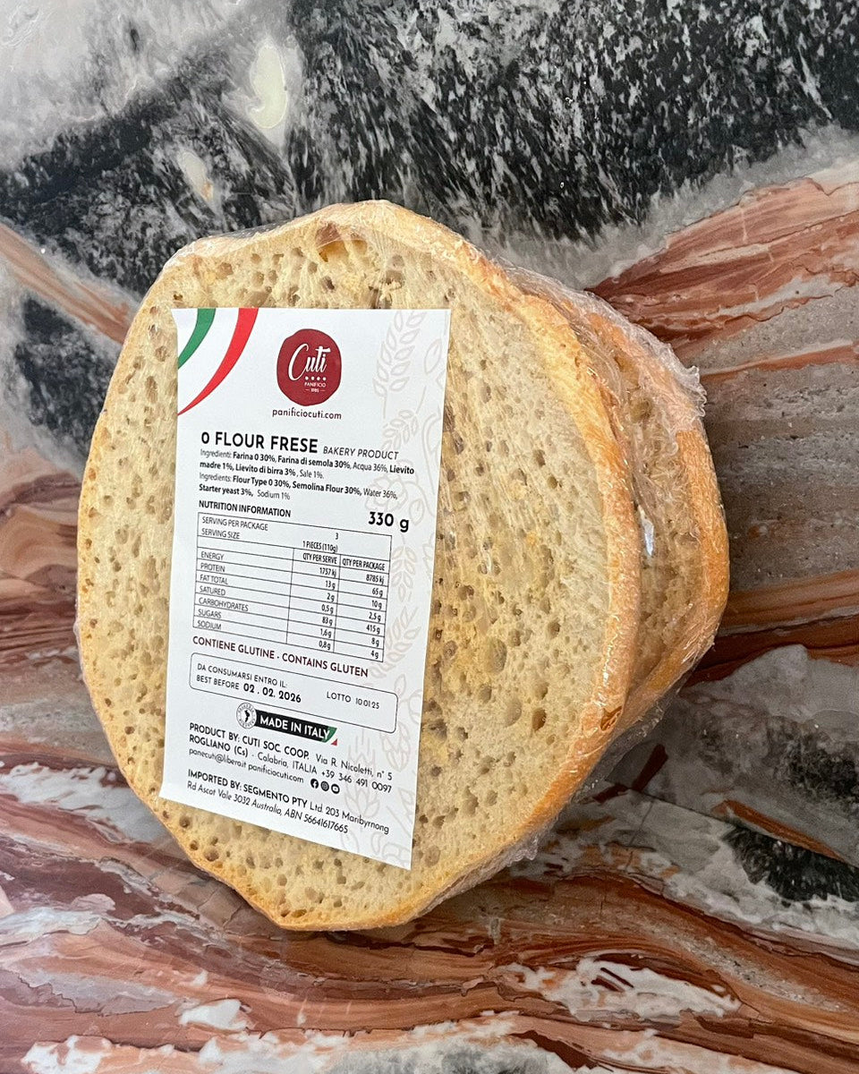 Cutì 0 Flour Fresa Bread - Italian Panifici Cutì Bakery Product 330g