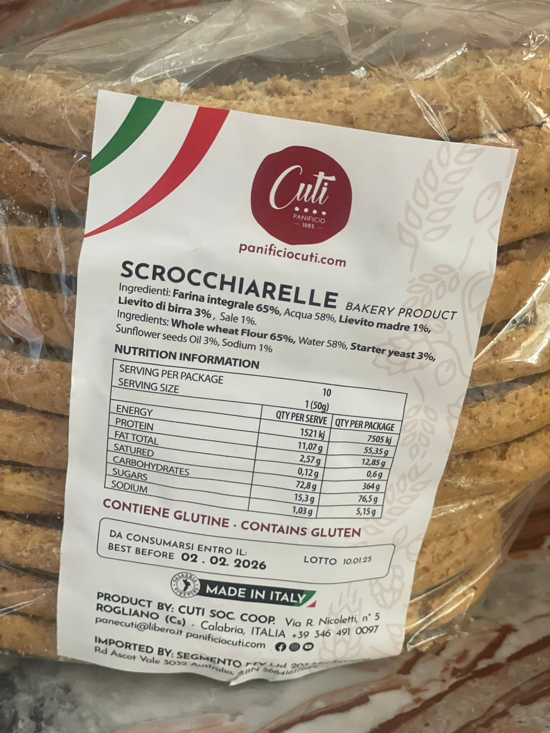 Cutì Wholemeal Scrocchiarella